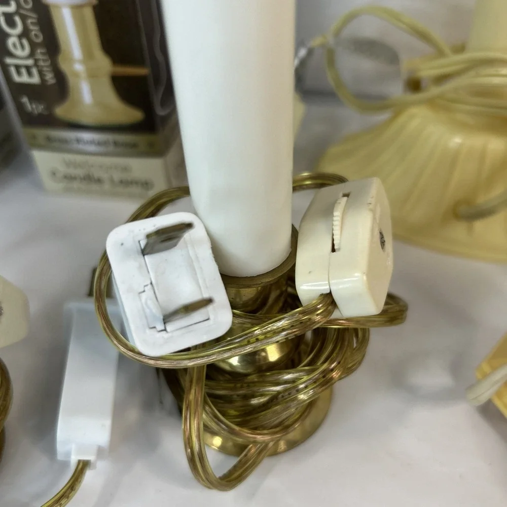 Vintage Single Light Electric Drip Window Candles Holiday Lamp Candles‎ Lot (9)